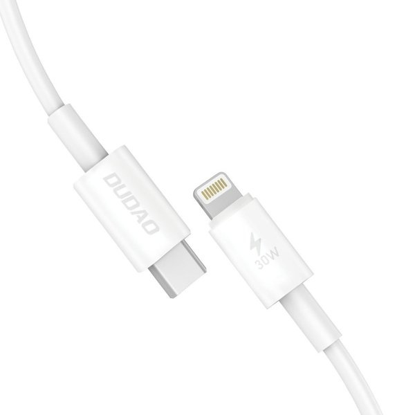 Dudao L6W USB-C to Lightning cable 30W PD 1m white in the group COMPUTERS & PERIPHERALS / Computer cables / USB / USB-C at TP E-commerce Nordic AB (C77156)