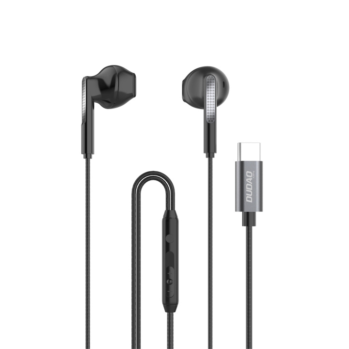 Dudao X3Pro in-ear headphones USB-C 1.2 m black in the group HOME ELECTRONICS / Audio & Picture / Headphones & Accessories / Headphones at TP E-commerce Nordic AB (C77175)