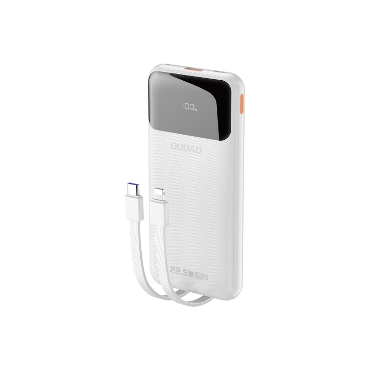 Dudao K15 Powerbank 10000mAh 22,5Watt White in the group SMARTPHONE & TABLETS / Chargers & Cables / Powerbanks at TP E-commerce Nordic AB (C77186)