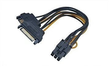 Akasa 2 x 15-Pin SATA - 1 x 6-Pin PCIe adapter, 15cm in the group COMPUTERS & PERIPHERALS / Computer cables / Internal / Power cables & Adapters at TP E-commerce Nordic AB (C77235)