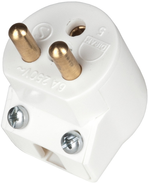 Airam light plug, grounded, white in the group HOME, HOUSEHOLD & GARDEN / Electricity & Lighting / electrical installation / Accessories at TP E-commerce Nordic AB (C77265)