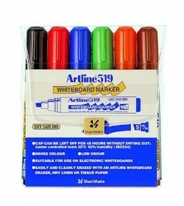 Artline set of whiteboard pens, oblique tip, 6 colours in the group HOME, HOUSEHOLD & GARDEN / Office material / Pencils at TP E-commerce Nordic AB (C77294)