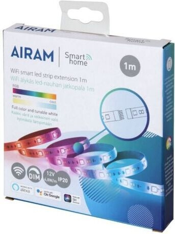 Airam SmartHome Strip LED strip extender, 1m, 12 V, RGBW, Wifi in the group HOME, HOUSEHOLD & GARDEN / Smart home / Smart Lights at TP E-commerce Nordic AB (C77380)