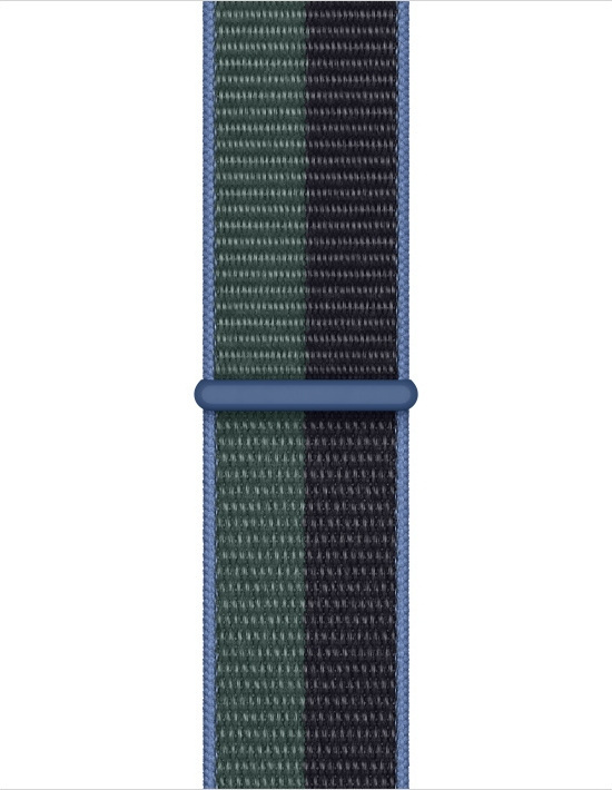 Apple Watch 41 mm midnight blue/eucalyptus green Sport Loop bracelet in the group SMARTPHONE & TABLETS / Excercise, home & leisure / Apple Watch & Accessories / Accessories at TP E-commerce Nordic AB (C77449)