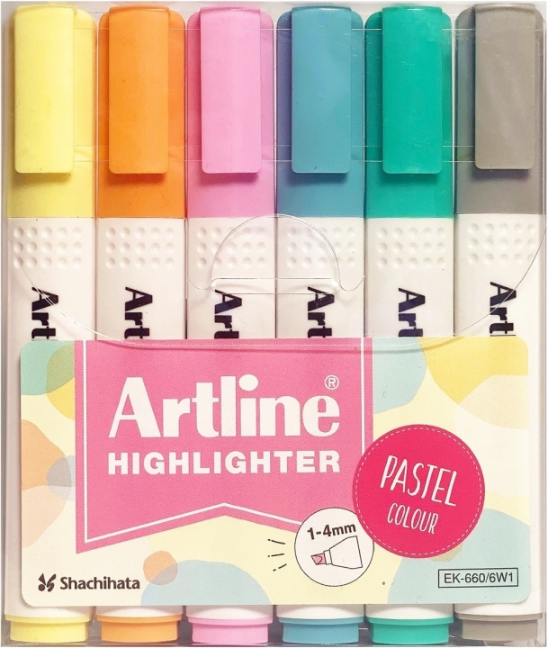 Artline Highlighter 660 Pastel highlighter pencils, set of 6 in the group HOME, HOUSEHOLD & GARDEN / Office material / Pencils at TP E-commerce Nordic AB (C77532)