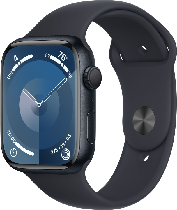 Apple Watch Series 9 (GPS) 45 mm midnight blue aluminium case and midnight blue sports strap, S/M (MR993) in the group SMARTPHONE & TABLETS / Excercise, home & leisure / Apple Watch & Accessories / Apple Watch at TP E-commerce Nordic AB (C77590)