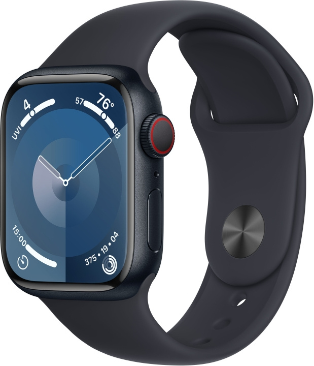 Apple Watch Series 9 (GPS + Cellular) 41 mm midnight blue aluminium case and midnight blue sports strap, S/M (MRHR3) in the group SMARTPHONE & TABLETS / Excercise, home & leisure / Apple Watch & Accessories / Apple Watch at TP E-commerce Nordic AB (C77602)