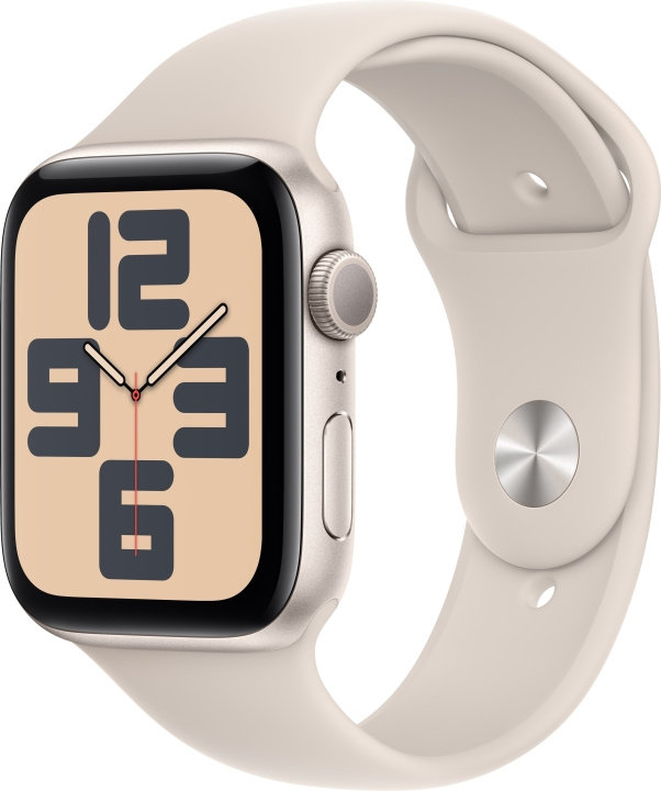 Apple Watch SE (GPS) 44 mm star-white aluminium case and star-white sports bracelet, S/M (MRE43) in the group SMARTPHONE & TABLETS / Excercise, home & leisure / Apple Watch & Accessories / Apple Watch at TP E-commerce Nordic AB (C77614)