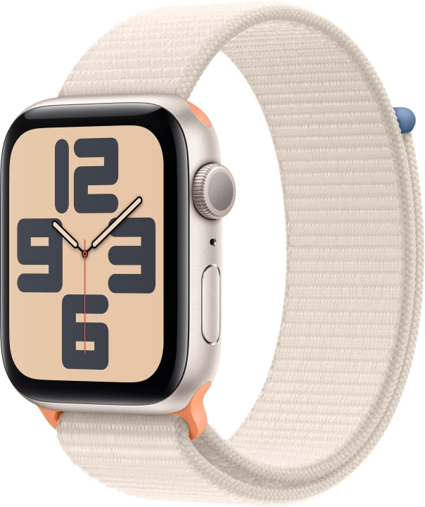 Apple Watch SE (GPS) 44 mm star-white aluminium case and star-white Sport Loop strap (MRE63) in the group SMARTPHONE & TABLETS / Excercise, home & leisure / Apple Watch & Accessories / Apple Watch at TP E-commerce Nordic AB (C77618)