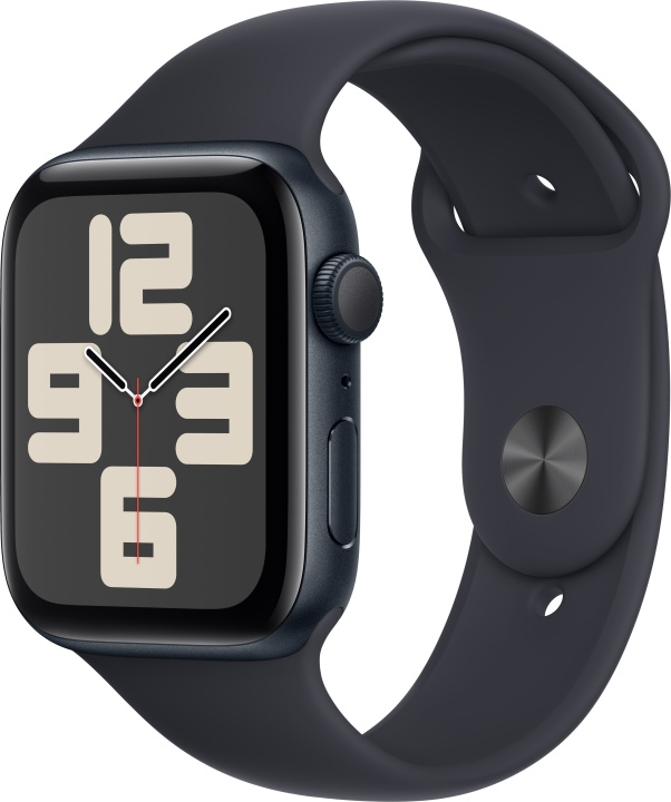 Apple Watch SE (GPS) 44 mm midnight blue aluminium case and midnight blue sports strap, S/M (MRE73) in the group SMARTPHONE & TABLETS / Excercise, home & leisure / Apple Watch & Accessories / Apple Watch at TP E-commerce Nordic AB (C77620)