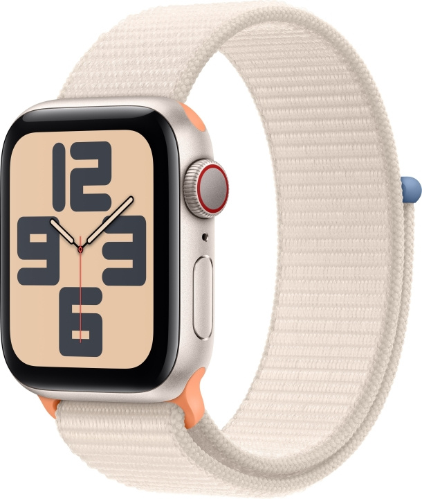 Apple Watch SE (GPS + Cellular) 40 mm star-white aluminium case and star-white Sport Loop strap (MRG43) in the group SMARTPHONE & TABLETS / Excercise, home & leisure / Apple Watch & Accessories / Apple Watch at TP E-commerce Nordic AB (C77637)