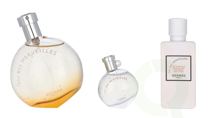 Hermes Eau Des Merveilles Giftset 97.5 ml Edt Spray 50ml/Edt Miniature 7,5ml/Body Lotion 40ml in the group BEAUTY & HEALTH / Gift sets / Gift sets for her at TP E-commerce Nordic AB (C77943)