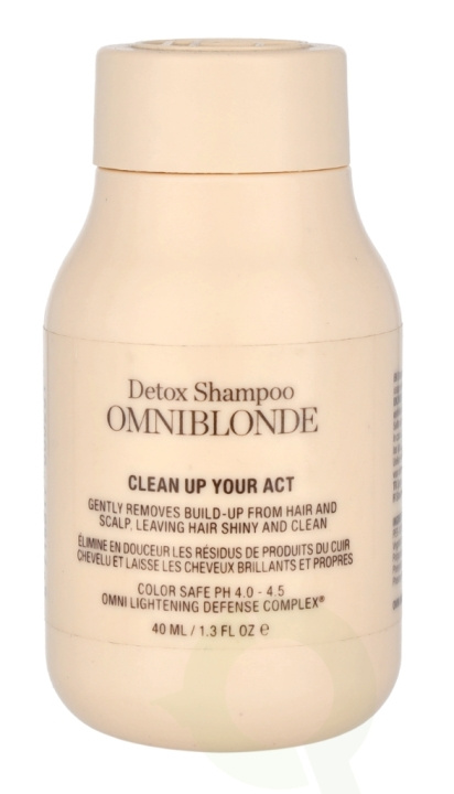 Omniblonde Clean Up Your Act Detox Shampoo 40 ml in the group BEAUTY & HEALTH / Hair & Styling / Hair care / Schampoo at TP E-commerce Nordic AB (C77988)