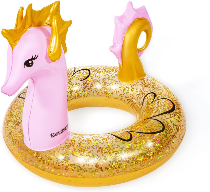 Bestway Glitter Sea Horse swimming ring, 115 x 104 cm in the group TOYS, KIDS & BABY PRODUCTS / Outdoor toys / Bath toys at TP E-commerce Nordic AB (C78284)