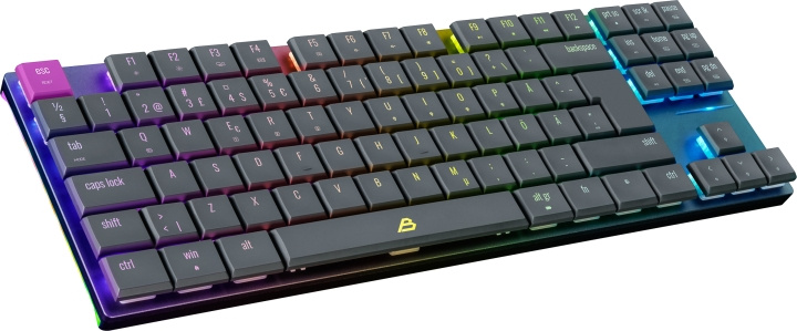 Blackstorm Flatline RGB TKL Dual Mode gaming keyboard, Gateron Red switches in the group COMPUTERS & PERIPHERALS / GAMING / Keyboards at TP E-commerce Nordic AB (C78307)