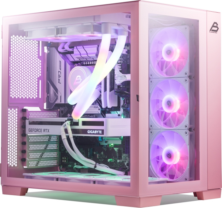 Blackstorm Artemis A711G ATX case with window, pink in the group COMPUTERS & PERIPHERALS / Computer components / Chassis at TP E-commerce Nordic AB (C78429)