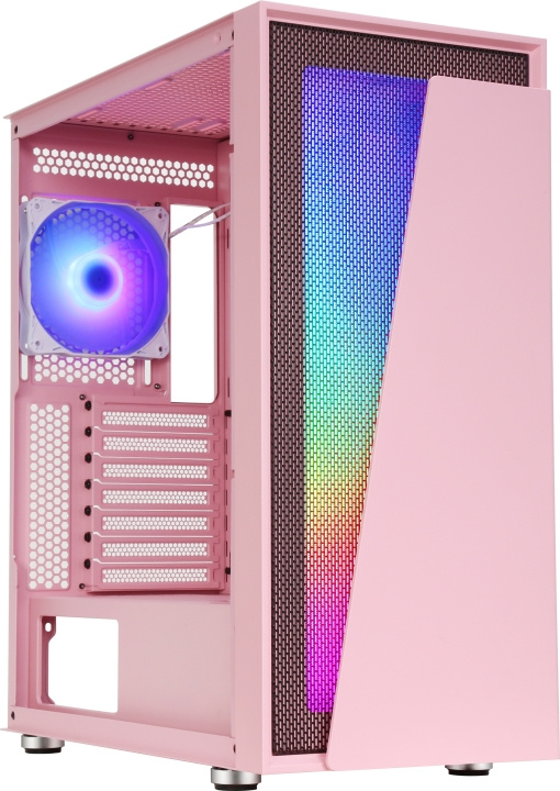 Blackstorm Artemis 3705 ATX case with window, pink in the group COMPUTERS & PERIPHERALS / Computer components / Chassis at TP E-commerce Nordic AB (C78432)