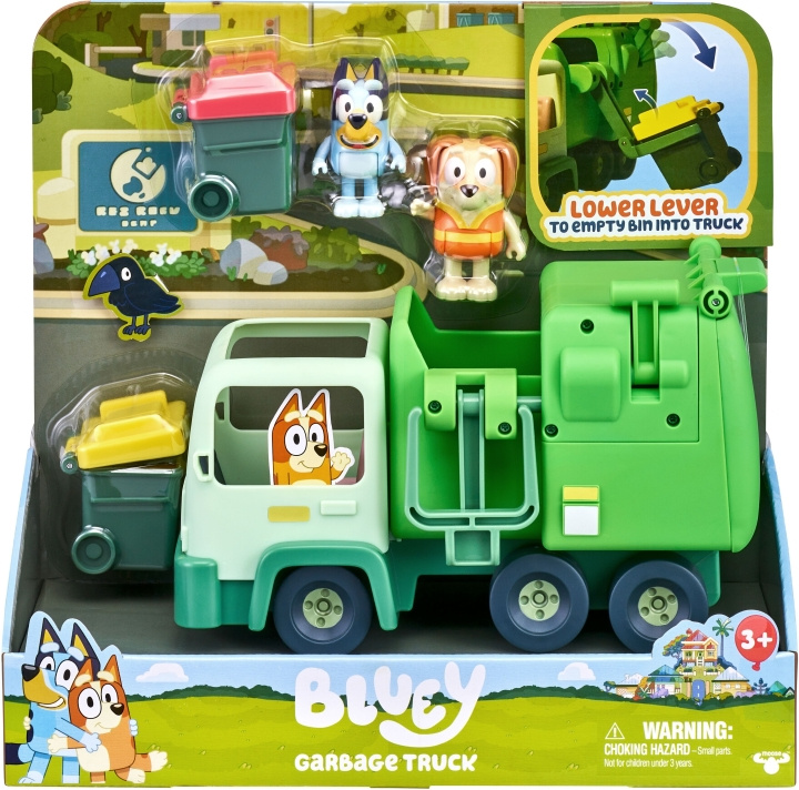 BLUEY garbage truck and characters in the group TOYS, KIDS & BABY PRODUCTS / Toys / Toys at TP E-commerce Nordic AB (C78470)