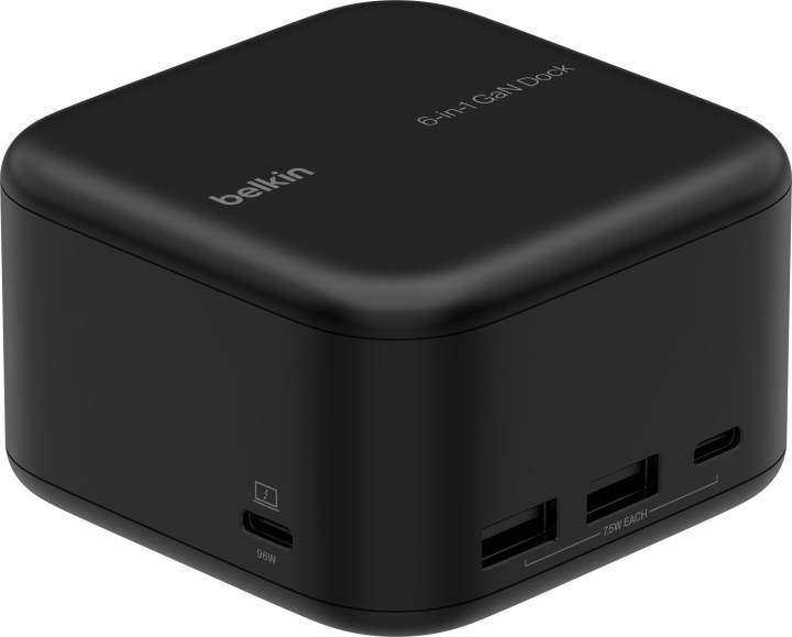 Belkin USB-C 6-in-1 Core GaN battery, 130 W in the group COMPUTERS & PERIPHERALS / Laptops & accessories / Docking station at TP E-commerce Nordic AB (C78495)