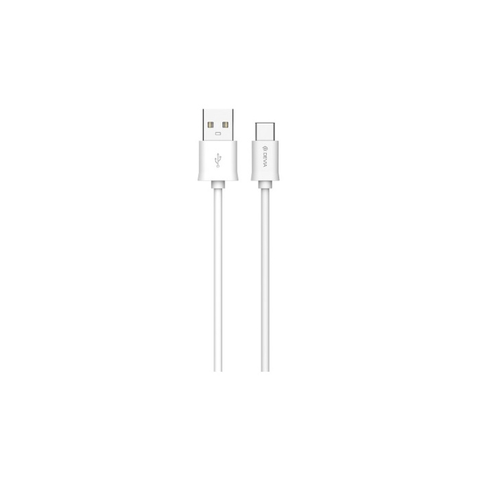 Devia kabel Smart EC066 USB - USB-C 2,0 m 2,1A vit in the group SMARTPHONE & TABLETS / Chargers & Cables / Cables / Cables Type C at TP E-commerce Nordic AB (C78532)