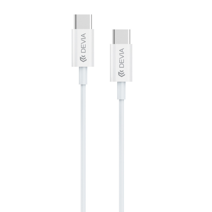 Devia kabel Smart EC042 PD USB-C - USB-C 60W 3A vit in the group SMARTPHONE & TABLETS / Chargers & Cables / Cables / Cables Type C at TP E-commerce Nordic AB (C78539)