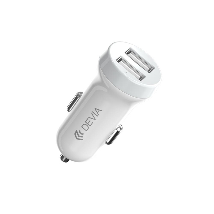 Devia billaddare Smart 2x USB 3,1A vit + USB-C kabel in the group SMARTPHONE & TABLETS / Chargers & Cables / Car chargers / Car chargers USB at TP E-commerce Nordic AB (C78540)