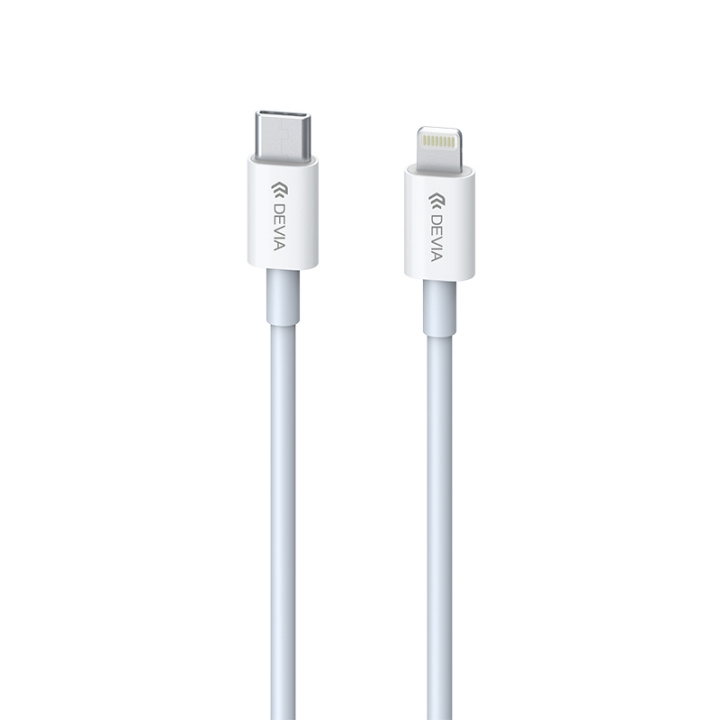 Devia-kabel Smart EC146 PD USB-C - Lightning 20W 3A vit in the group SMARTPHONE & TABLETS / Chargers & Cables / Cables / Cables Lightning at TP E-commerce Nordic AB (C78584)