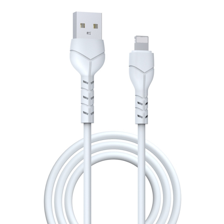 Devia kabel Kintone EC143 USB - Lightning 1,0 m 2,1A vit in the group SMARTPHONE & TABLETS / Chargers & Cables / Cables / Cables Lightning at TP E-commerce Nordic AB (C78595)