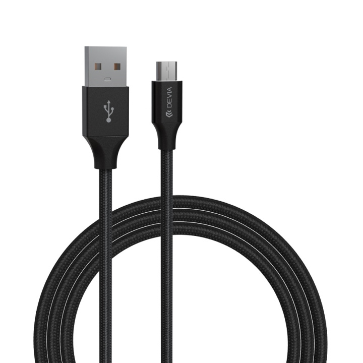 Devia kabel Gracious EC203 USB - MicroUSB 1,0 m 2,4A svart in the group SMARTPHONE & TABLETS / Chargers & Cables / Cables / Cables microUSB at TP E-commerce Nordic AB (C78597)