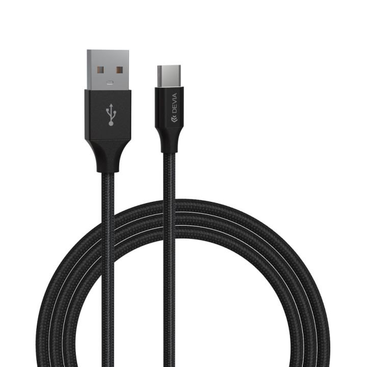 DEVIA kabel Gracious EC303 USB - USB-C 1,0 m 2,4A svart in the group SMARTPHONE & TABLETS / Chargers & Cables / Cables / Cables Type C at TP E-commerce Nordic AB (C78598)