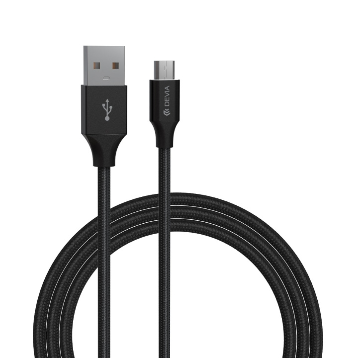 Devia kabel Gracious EC207 USB - MicroUSB 2,0 m 2,1A svart in the group SMARTPHONE & TABLETS / Chargers & Cables / Cables / Cables microUSB at TP E-commerce Nordic AB (C78599)