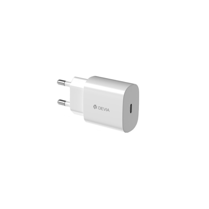 Devia väggladdare Smart PD 25W 1x USB-C vit in the group SMARTPHONE & TABLETS / Chargers & Cables / Wall charger / Wall charger USB-C at TP E-commerce Nordic AB (C78603)