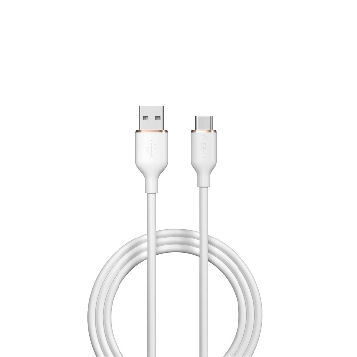 Devia kabel Jelly EC629 USB - USB-C 1,2 m 2,4A vit in the group SMARTPHONE & TABLETS / Chargers & Cables / Cables / Cables Type C at TP E-commerce Nordic AB (C78634)