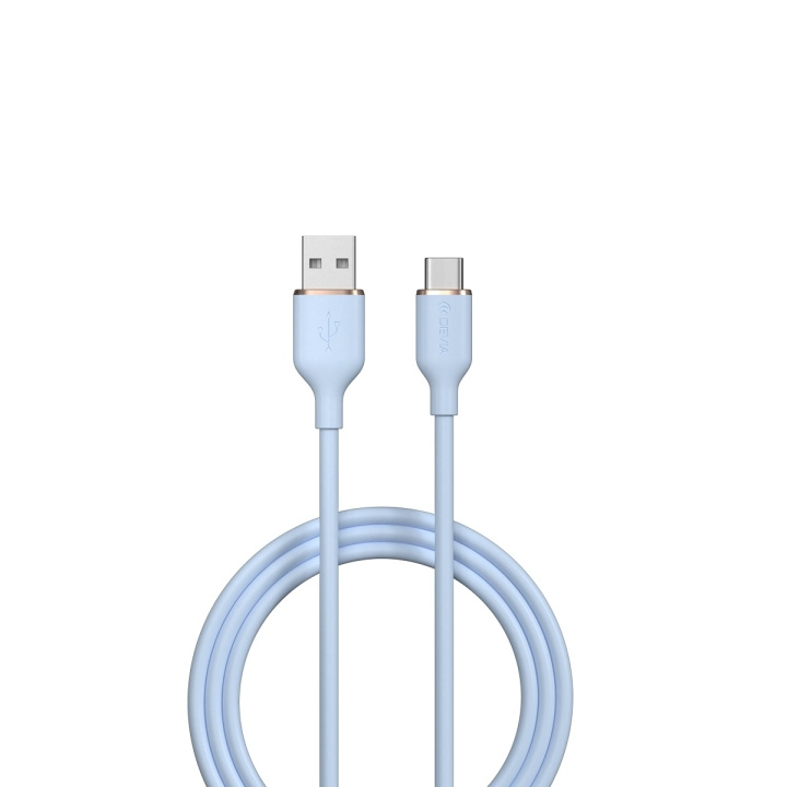 Devia kabel Jelly EC629 USB - USB-C 1,2 m 2,4A blå in the group SMARTPHONE & TABLETS / Chargers & Cables / Cables / Cables Type C at TP E-commerce Nordic AB (C78635)