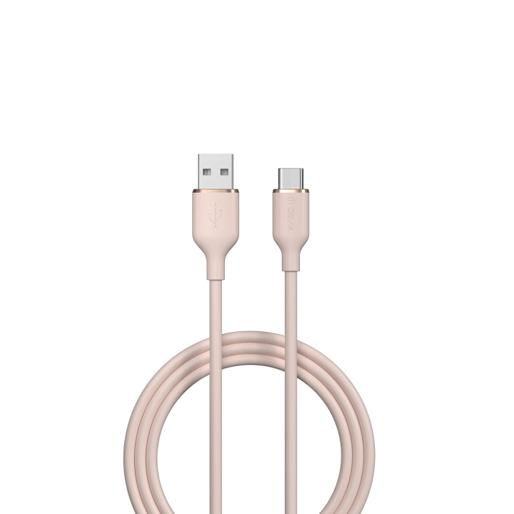 Devia kabel Jelly EC629 USB - USB-C 1,2 m 2,4A rosa in the group SMARTPHONE & TABLETS / Chargers & Cables / Cables / Cables Type C at TP E-commerce Nordic AB (C78636)