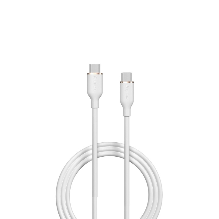 Devia kabel Jelly EC632 USB-C - USB-C 1,2 m 60W 3A vit in the group SMARTPHONE & TABLETS / Chargers & Cables / Cables / Cables Type C at TP E-commerce Nordic AB (C78642)