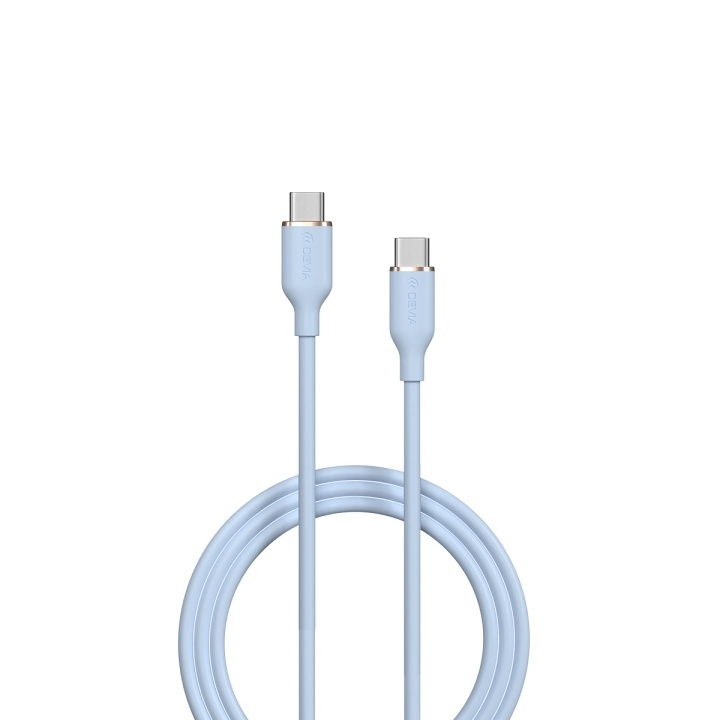 Devia kabel Jelly EC632 USB-C - USB-C 1,2 m 60W 3A blå in the group SMARTPHONE & TABLETS / Chargers & Cables / Cables / Cables Type C at TP E-commerce Nordic AB (C78643)