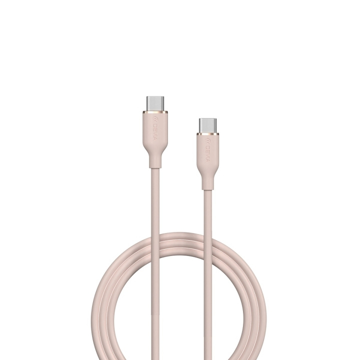 Devia kabel Jelly EC632 USB-C - USB-C 1,2 m 60W 3A rosa in the group SMARTPHONE & TABLETS / Chargers & Cables / Cables / Cables Type C at TP E-commerce Nordic AB (C78644)