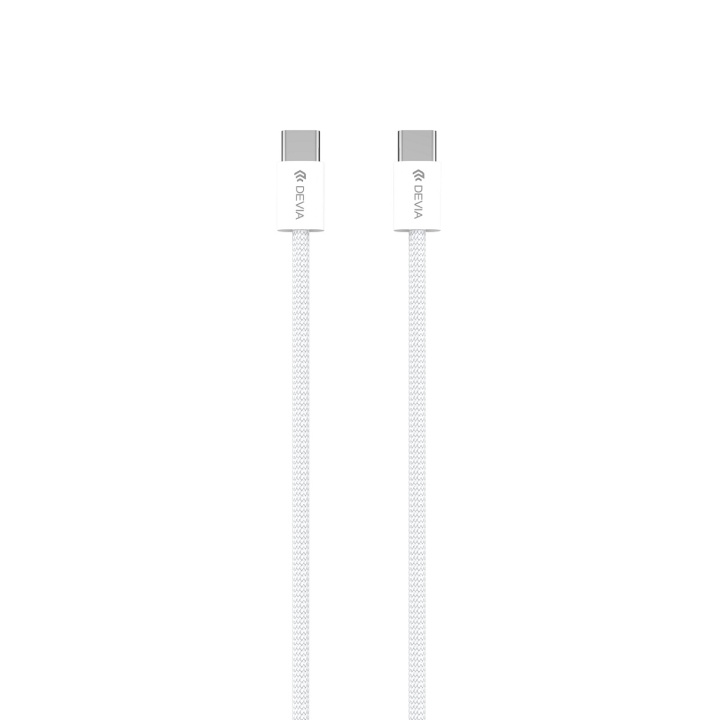 Devia kabel Smart EC325 PD USB-C - USB-C 1,0 m 60W 3A vit in the group SMARTPHONE & TABLETS / Chargers & Cables / Cables / Cables Type C at TP E-commerce Nordic AB (C78667)