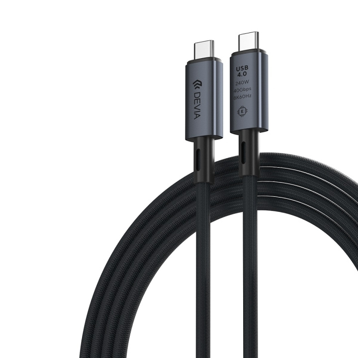 Devia cable Extreme EC641 PD USB-C - USB-C 4.0 1,0 m 240W black 8K 60Hz in the group SMARTPHONE & TABLETS / Chargers & Cables / Cables / Cables Type C at TP E-commerce Nordic AB (C78680)