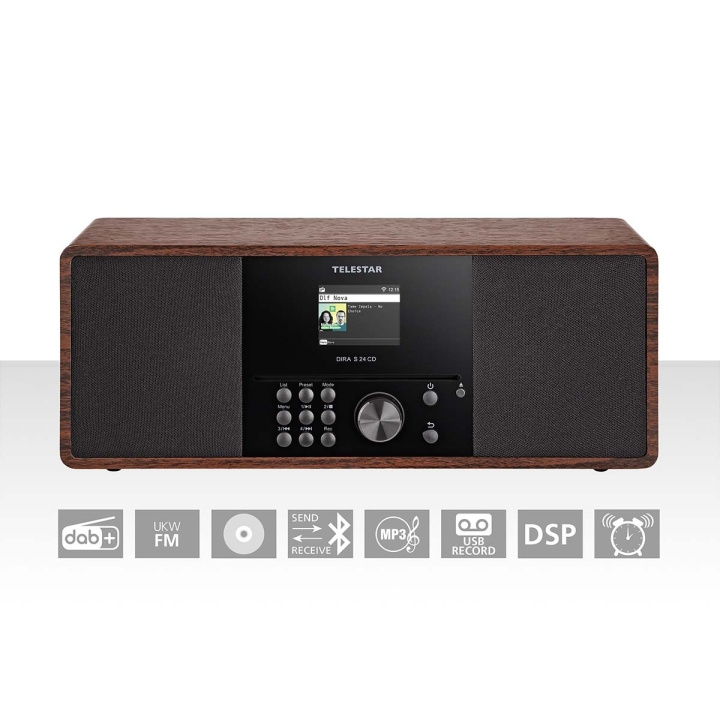 TELESTAR DIRA S 24 CD DAB+ / FM Stereo Radio with CD Player Wood in the group HOME ELECTRONICS / Audio & Picture / Home cinema, Hifi & Portable / Radio & Alarm clocks / Radio at TP E-commerce Nordic AB (C78696)