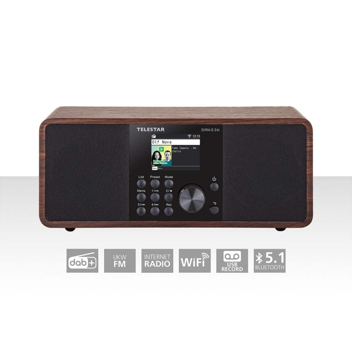 TELESTAR DIRA S 24i Multifunctional Stereo Radio DAB+ / FM / Internet / Bluetooth Wood in the group HOME ELECTRONICS / Audio & Picture / Home cinema, Hifi & Portable / Radio & Alarm clocks / Radio at TP E-commerce Nordic AB (C78701)