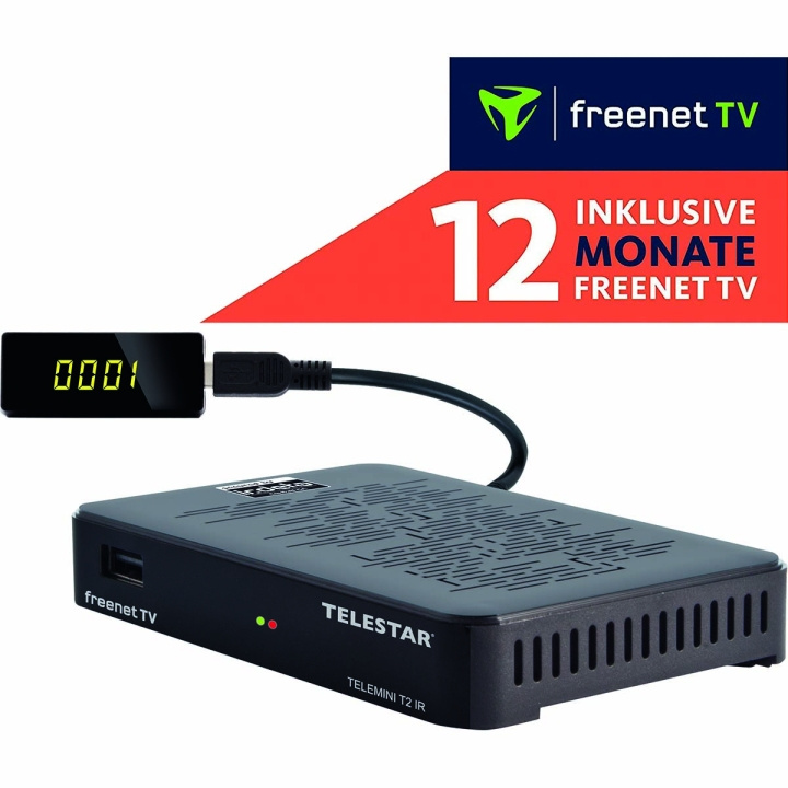 TELESTAR TELEMINI T2 IR Extremely Compact DVB-T2/DVB-C HDTV Receiver in the group HOME ELECTRONICS / Audio & Picture / TV & Accessories / Smart-TV & Media Players at TP E-commerce Nordic AB (C78712)