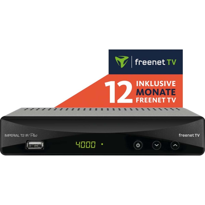 imperial T2 IR plus DVB-T2 receiver (incl. 12 months freenet TV) in the group HOME ELECTRONICS / Audio & Picture / TV & Accessories / Smart-TV & Media Players at TP E-commerce Nordic AB (C78731)