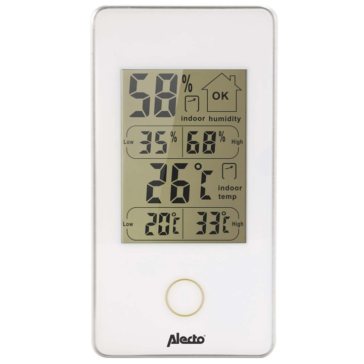 Alecto Digital indoor thermometer white in the group HOME, HOUSEHOLD & GARDEN / Fans & Climate products / Thermometers & Weather stations at TP E-commerce Nordic AB (C78736)