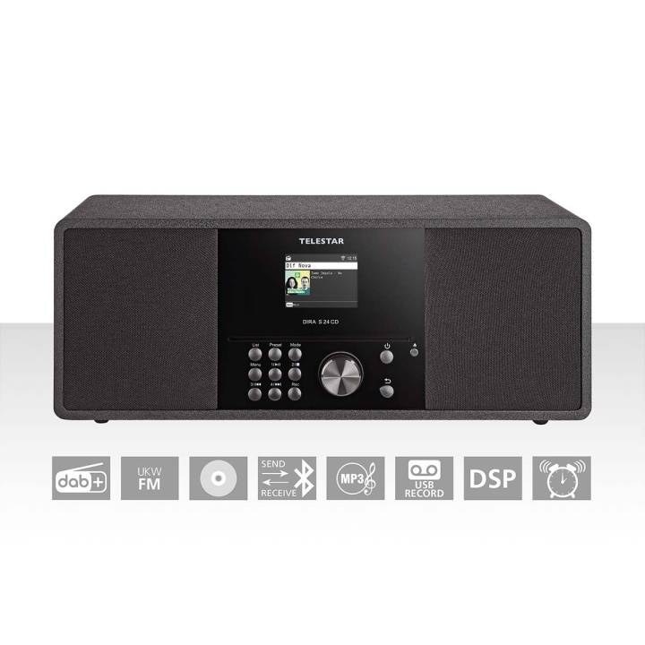 TELESTAR DIRA S 24 CD DAB+/FM stereo Radio with CD player Black in the group HOME ELECTRONICS / Audio & Picture / Home cinema, Hifi & Portable / Radio & Alarm clocks / Radio at TP E-commerce Nordic AB (C78737)