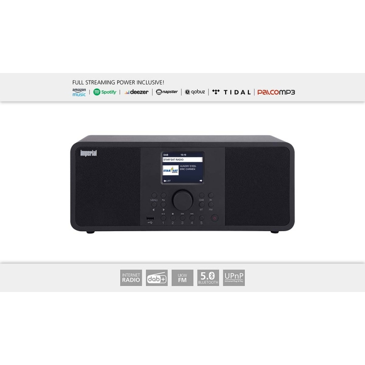 imperial DABMAN i205 Hybrid Stereo Radio for Internet / DAB+ / FM Black in the group HOME ELECTRONICS / Audio & Picture / Home cinema, Hifi & Portable / Radio & Alarm clocks / Radio at TP E-commerce Nordic AB (C78745)