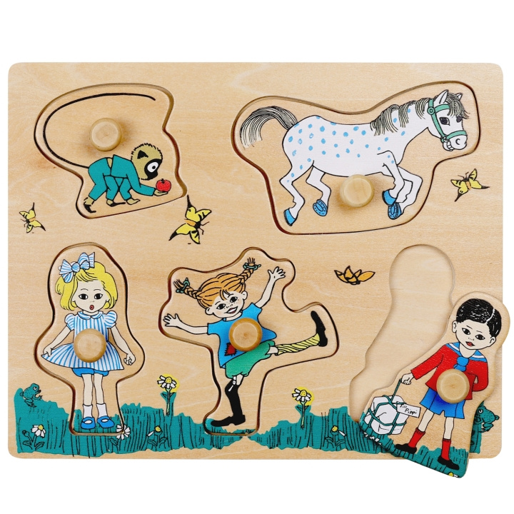 Pippi Pussel med knoppar 5 bitar in the group TOYS, KIDS & BABY PRODUCTS / Toys / Puzzles at TP E-commerce Nordic AB (C78819)