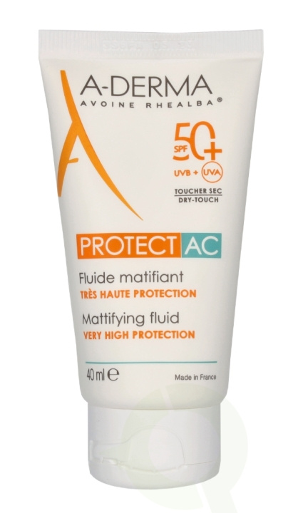 A-Derma Protect AC Mattifying Fluid SPF50+ 40 ml in the group BEAUTY & HEALTH / Skin care / Tanning / Sunscreen at TP E-commerce Nordic AB (C78848)