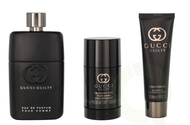 Gucci Guilty Pour Homme Giftset 215 ml Edp Spray 90ml/Shower Gel 50ml/Deodorant Stick 75ml in the group BEAUTY & HEALTH / Fragrance & Perfume / Perfumes / Perfume for him at TP E-commerce Nordic AB (C79053)